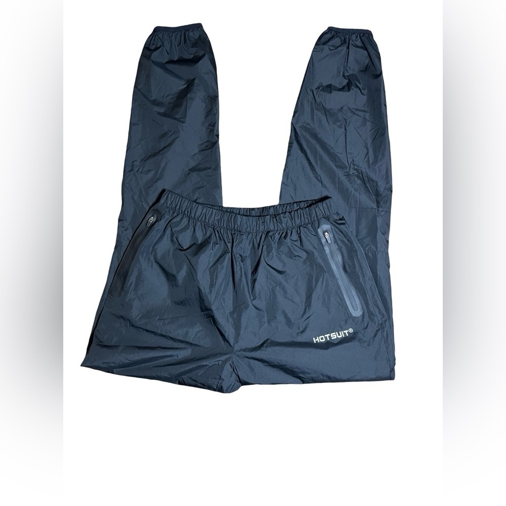 Hotsuit Women’s Sauna Pants Large Black with Zipper Pockets